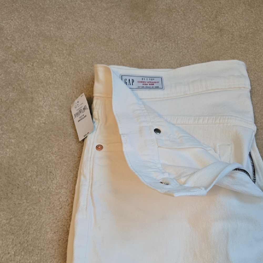 GAP Women's High Rise Cream Jeans